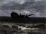 Caspar David Friedrich Wreck in the Moonlight Germany oil painting artist